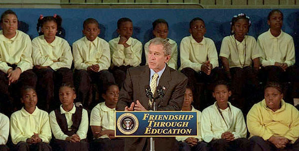 President Bush Announcing FTE at Marshall Elementary